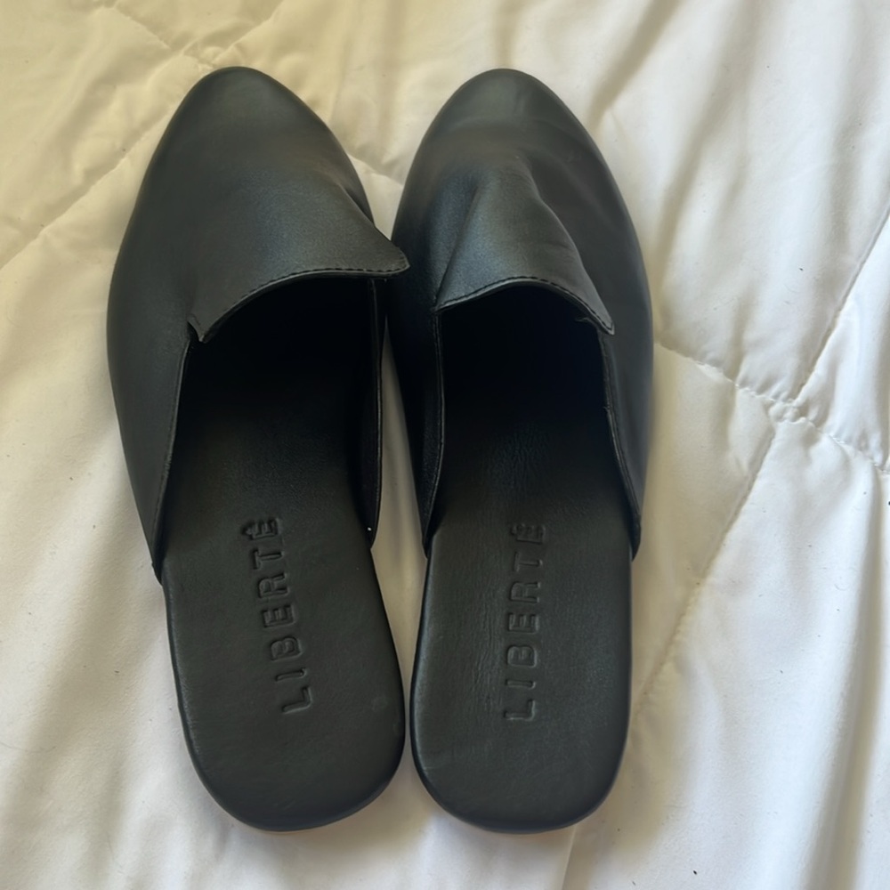 New Liberte Leather black the Modern Mule.  Multiple sizes - Picture 8 of 9
